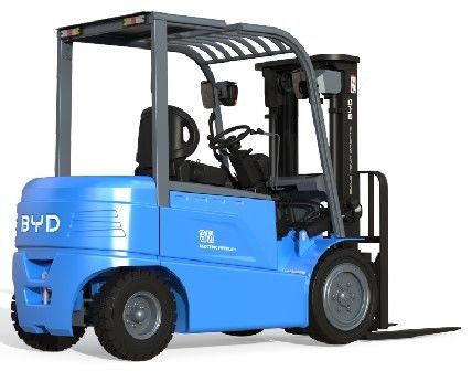 Prodotto in Cina, il carrello elevatore elettrico BYD a quattro pivot pesa da 1,6 a 1,8 tonnellate per Single Drive