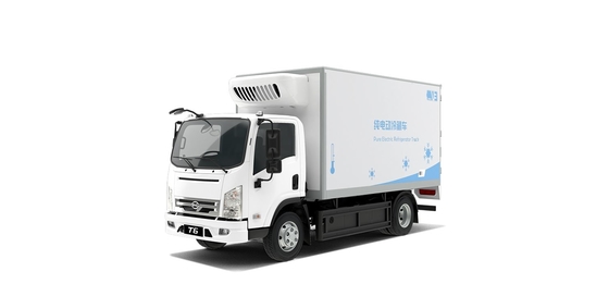 Vendita a caldo 180KM BYD puramente elettrico camion frigo con scatola città consegna
