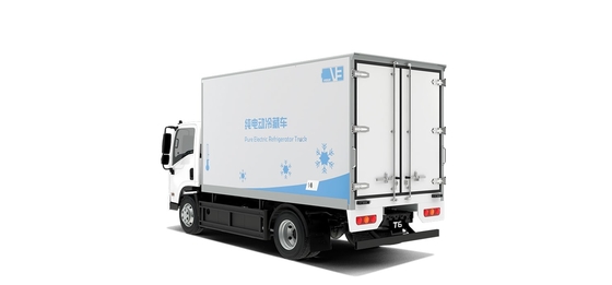 Vendita a caldo 180KM BYD puramente elettrico camion frigo con scatola città consegna